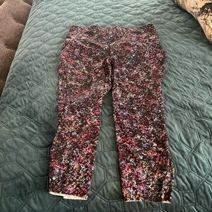 Lululemon high rise base pace leggings, raw hem size 14, 23” inseam